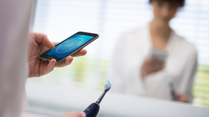 &bdquo;DiamondClean Smart&ldquo; &scaron;epetėlio &bdquo;Bluetooth&ldquo; ry&scaron;ys