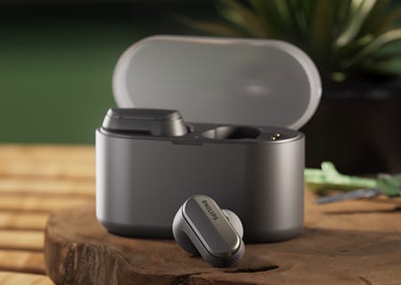 &bdquo;Philips T6908&ldquo; ausinių su dėklu vaizdas i&scaron; arti