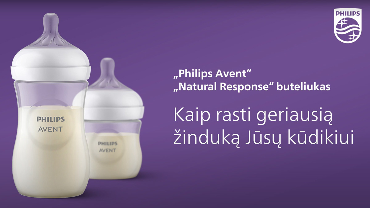 Nuo &scaron;iol buteliukas maitina lyg krūtis