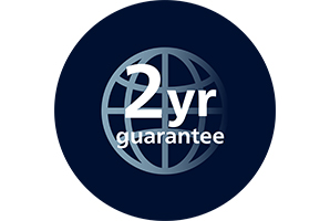 &bdquo;Philips Pet&ldquo; gaminių 2 metų garantijos logotipas mėlyname apskritime