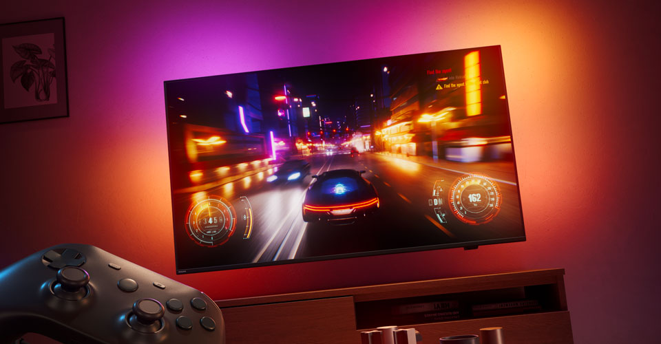 AI technologija palaiko žaidimų patirtį Ambilight televizoriuose